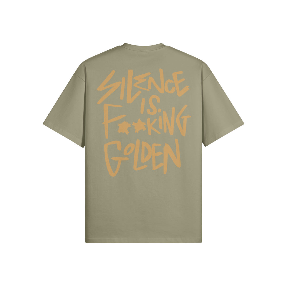 "Silence Is F**king Golden" Oversized Heavyweight Premium T-Shirt