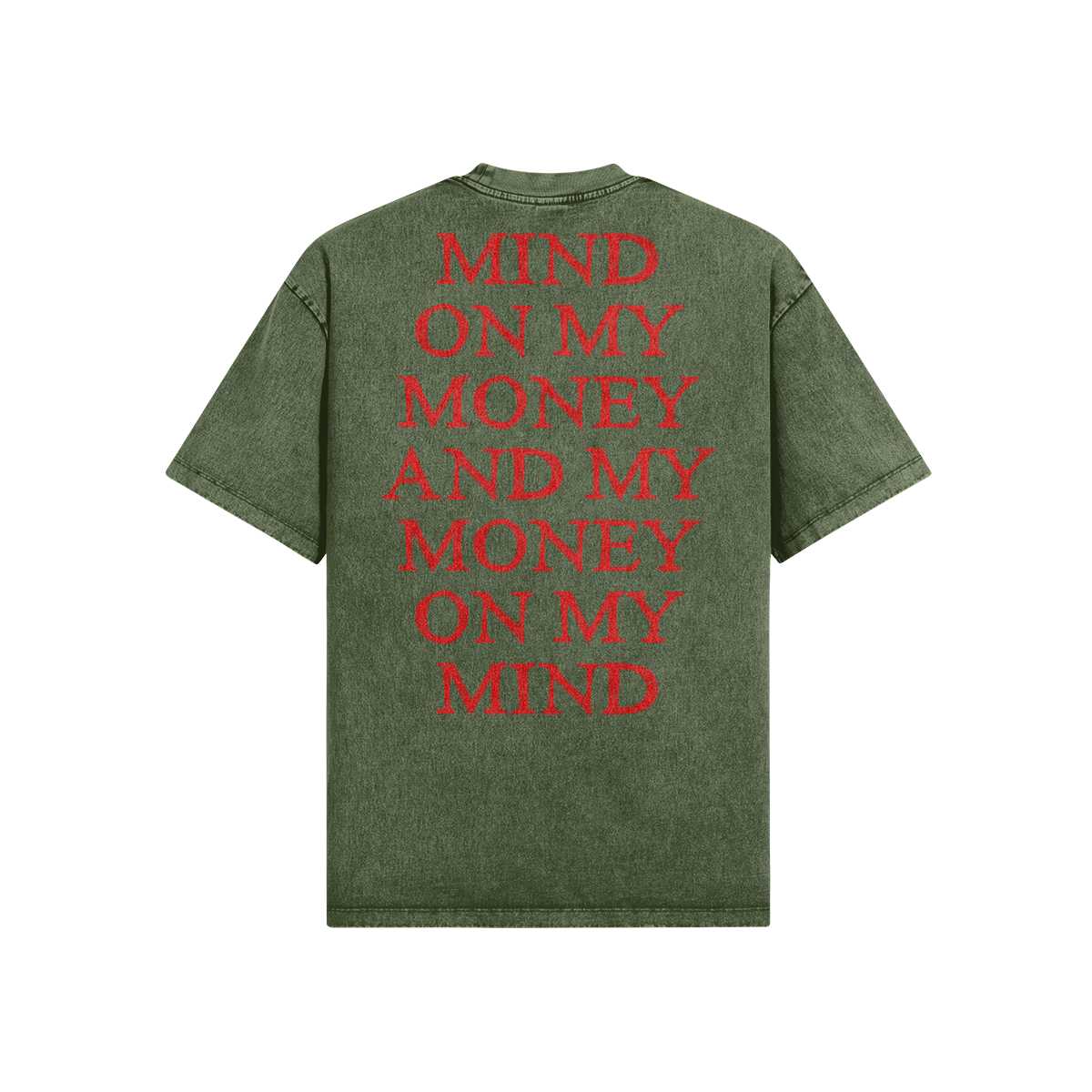 "Mind On My Money" Oversized Heavyweight Premium Snow Wash T-Shirt