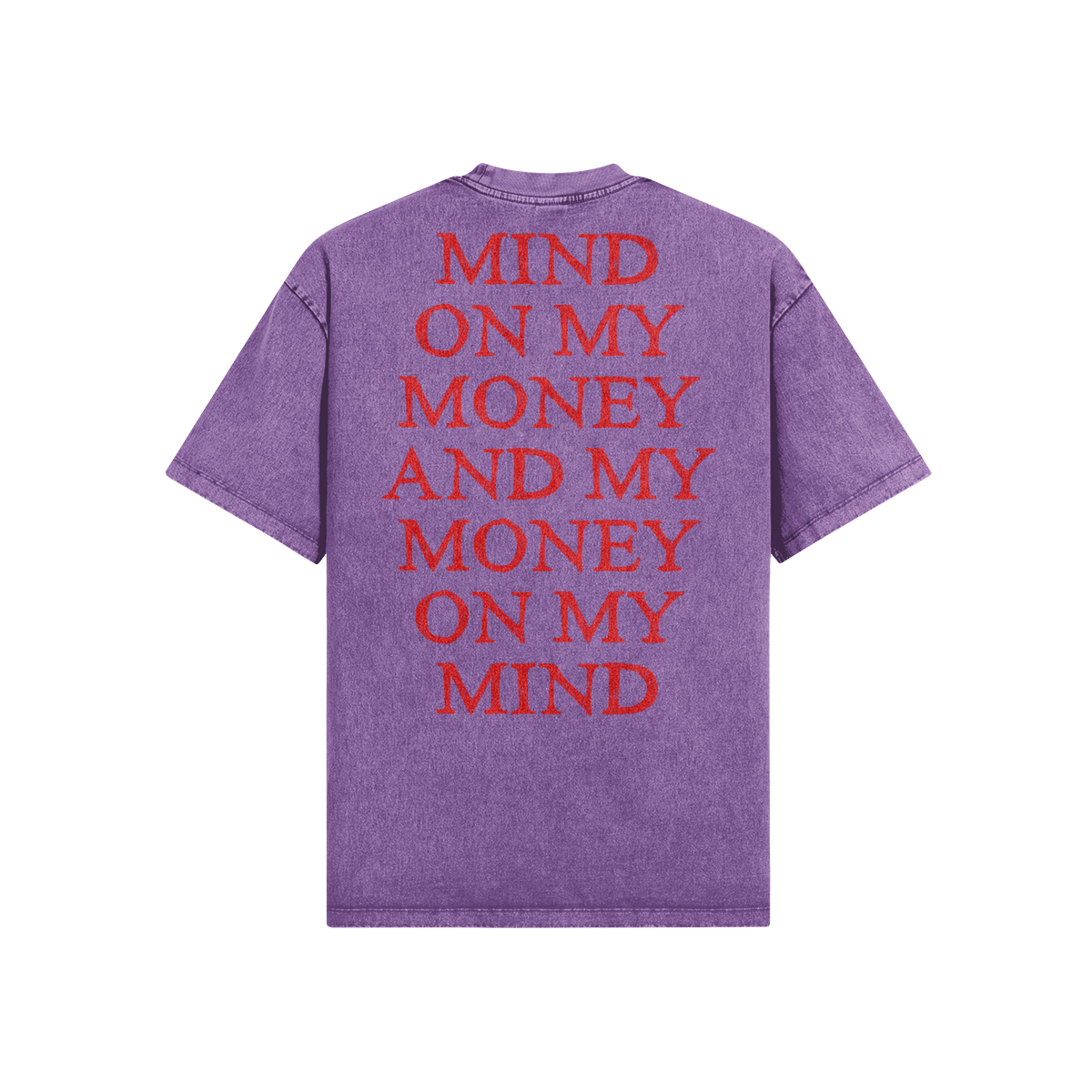 "Mind On My Money" Oversized Heavyweight Premium Snow Wash T-Shirt