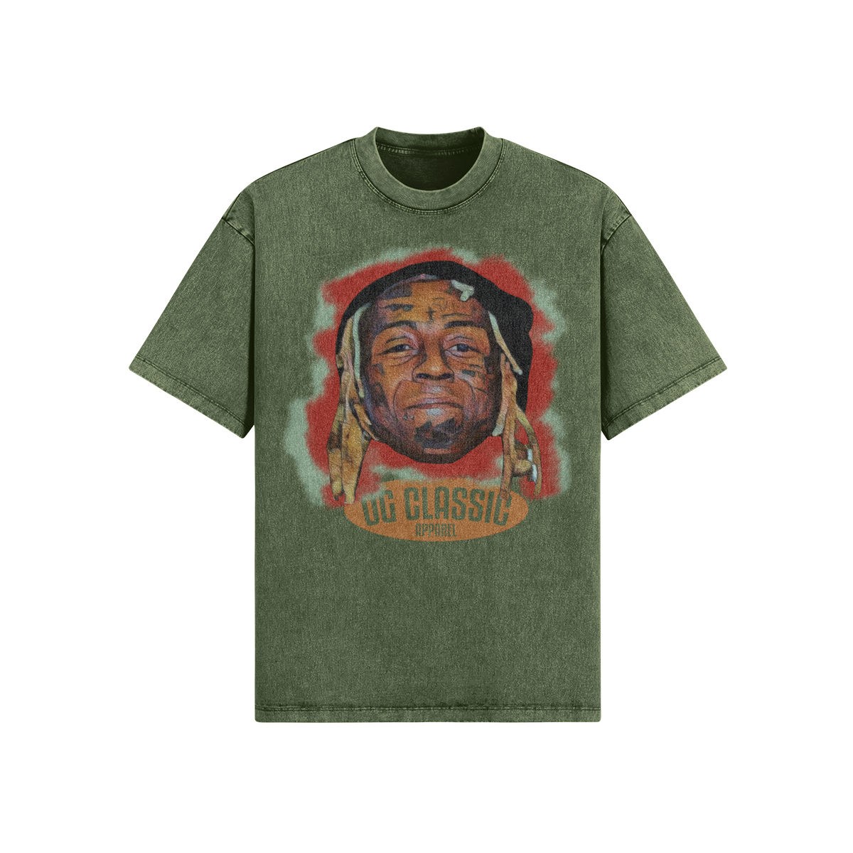 "Where The Cash At" Oversized Heavyweight Premium Snow Faded T-Shirt